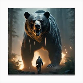 Bear In The Woods 21 Canvas Print