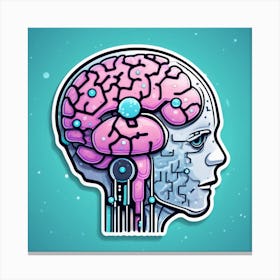 Human Brain With Artificial Intelligence 40 Canvas Print