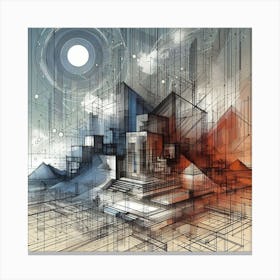 Abstract Cityscape 6 Canvas Print