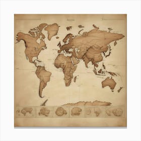 World Map 6 Canvas Print