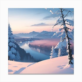 Snowy Landscape 1 Canvas Print