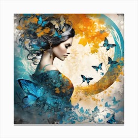 Butterfly Girl Canvas Print