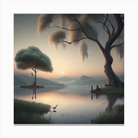 Tree In The Water 1 Canvas Print