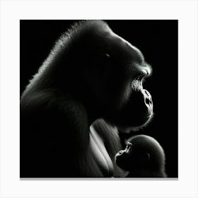 Portrait Of A Gorilla 4 Canvas Print