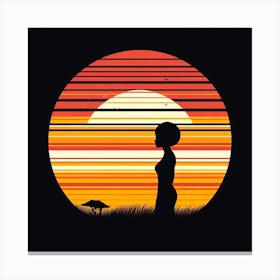 Sunset Silhouette 3 Canvas Print