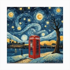 Starry Night In London Canvas Print