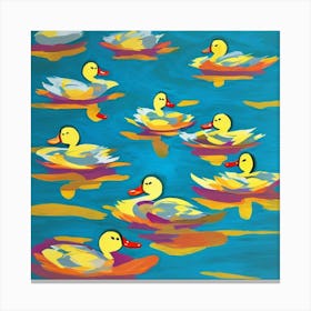 Ducks in the Water Canvas Print