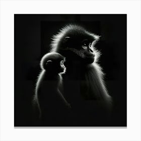 Monkey And A Baby Canvas Print