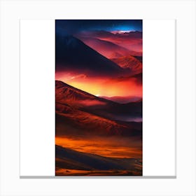 Sunset In The Mountains 24 Canvas Print