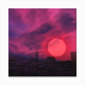 Sunset Over The City Canvas Print