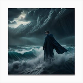 A lost soul in the middle of a storm Canvas Print