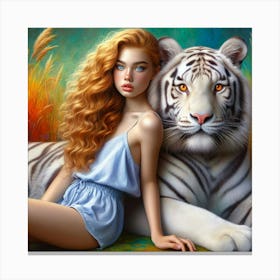 White Tiger 35 Canvas Print
