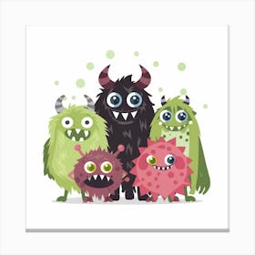 Monsters Family Canvas Print