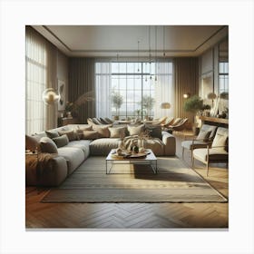 Modern Living Room 59 Canvas Print