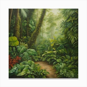 Tropical Forest Path 1 Canvas Print