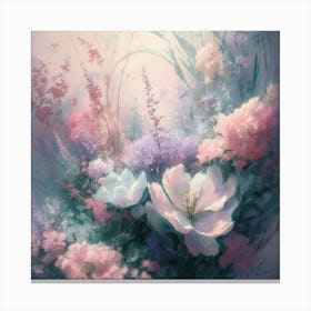 Flowers In A Garden Canvas Print