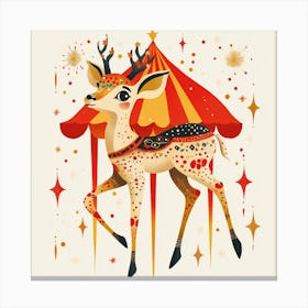 Circus Deer Canvas Print