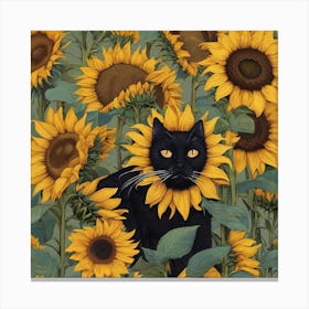 van goth sunflowers Canvas Print