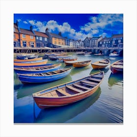 Boats In The Harbour Canvas Print