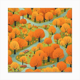 Autumn Road Canvas Print