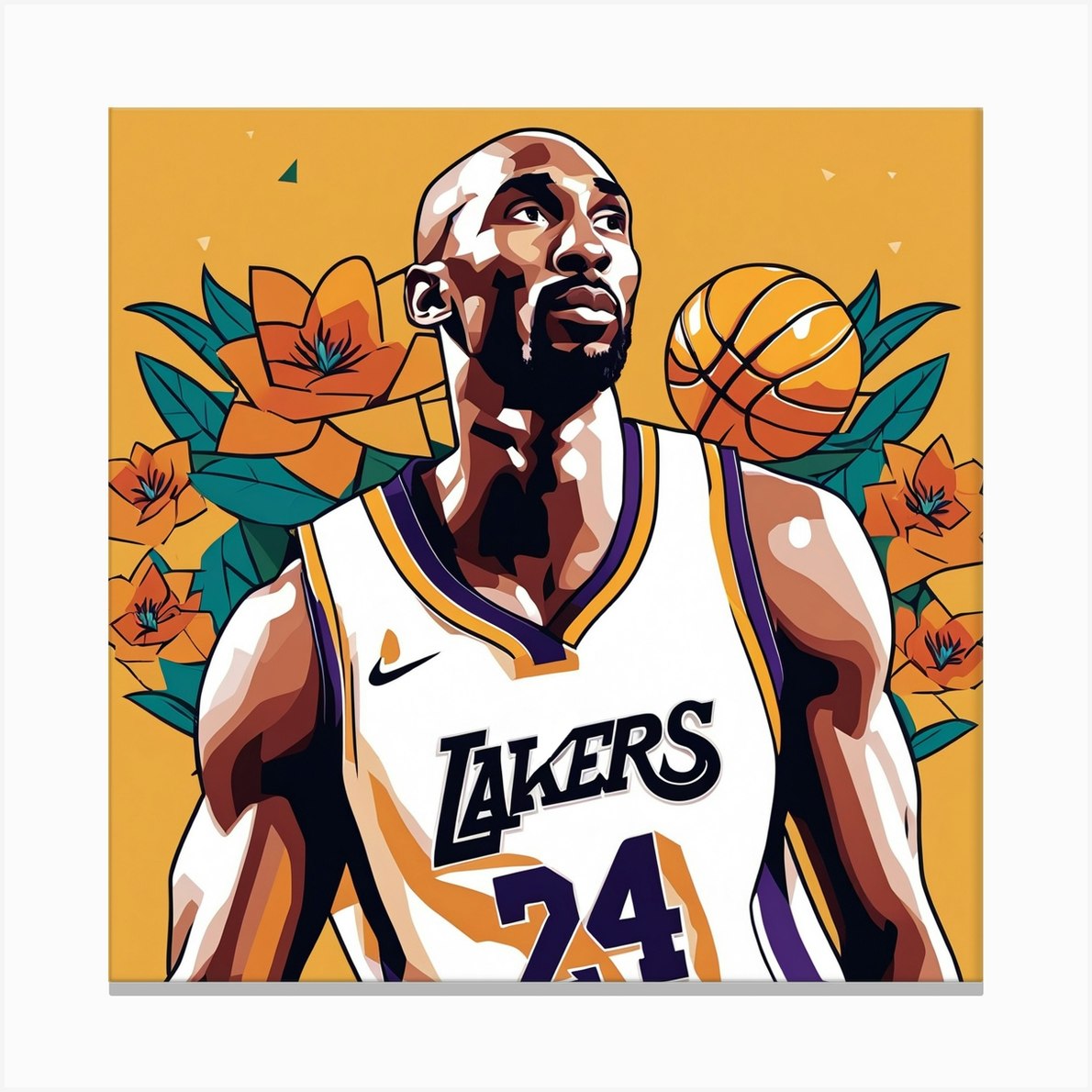 Kobe Bryant - Lakers Classic Move Art Canvas Print