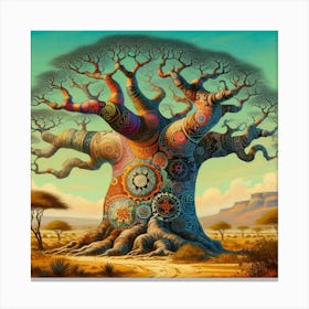 Tribal African Art Baobab 3 Canvas Print