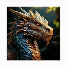 Firefly Majestic Earth Dragon A Regal And Powerful Mythical Creature 49196 Canvas Print