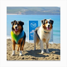 Perros En Concurso Canvas Print