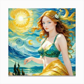 Mermaid Paintinggggh Canvas Print