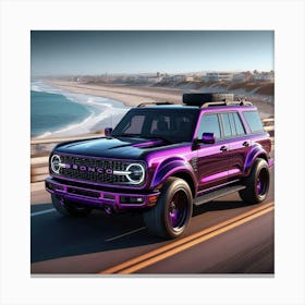 Purple Ford Bronco 2 Canvas Print