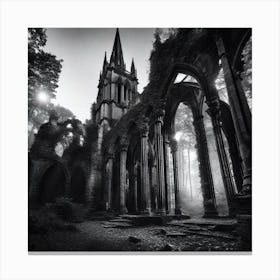 Abandoned Church In The Woods Canvas Print