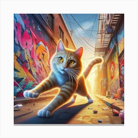 Cat In The Alley Canvas Print