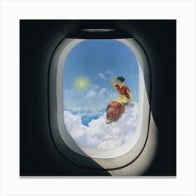 Flying Moments Square Canvas Print
