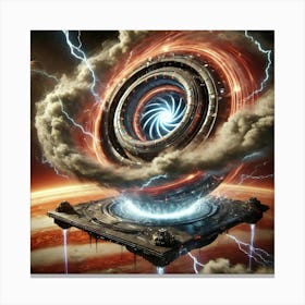 A Sci Fi Depiction Of The Hurricane Engine Visual Canvas Print