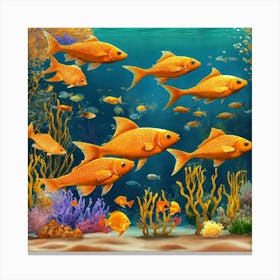 Fishes In The Sea 1 Canvas Print