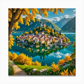 Autumn On Lake Bled Canvas Print