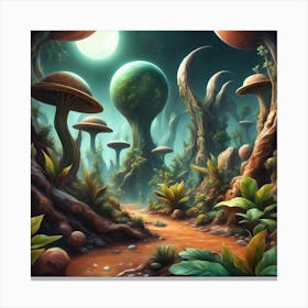 Mushroom Forest 2 Canvas Print