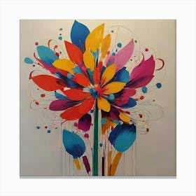 Abstract Flower Painting Canvas Print