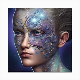 Futuristic Face Canvas Print