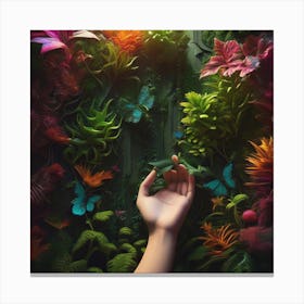 Hand In The Garden Canvas Print