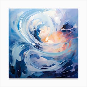 Tranquil Tints: Brushstrokes of Peaceful Pastels Canvas Print