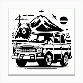Samurai Car Canvas Print