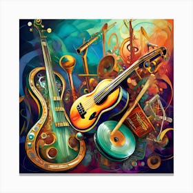 Music Instruments Canvas Print