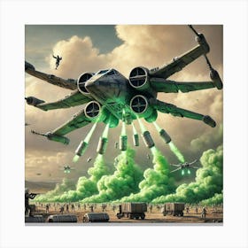 Converted Vx S3 Corrosive Wraith Deploying Toxic Gas Canisters Canvas Print