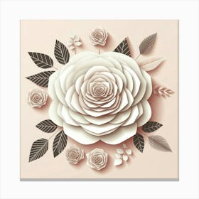 Minimalist, Flower of Roses 3 Canvas Print