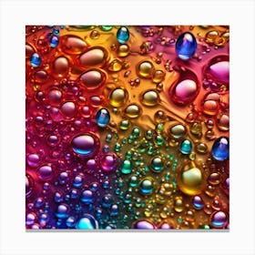 Rainbow Water Droplets 1 Canvas Print
