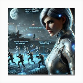 A Sci Fi Scene Featuring High Commander Selene Dem Canvas Print