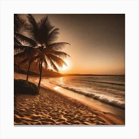 Sunset On The Beach 715 Canvas Print