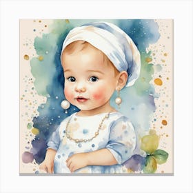 Baby Girl Pearl Canvas Print