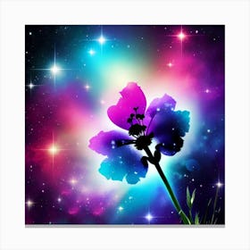 Flower In Space 21 Canvas Print